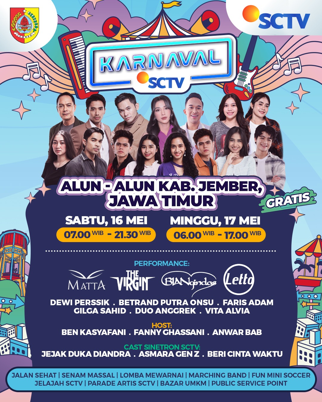 “KARNAVAL SCTV” KEMBALI DIGELAR DI KABUPATEN JEMBER – JAWA TIMUR
